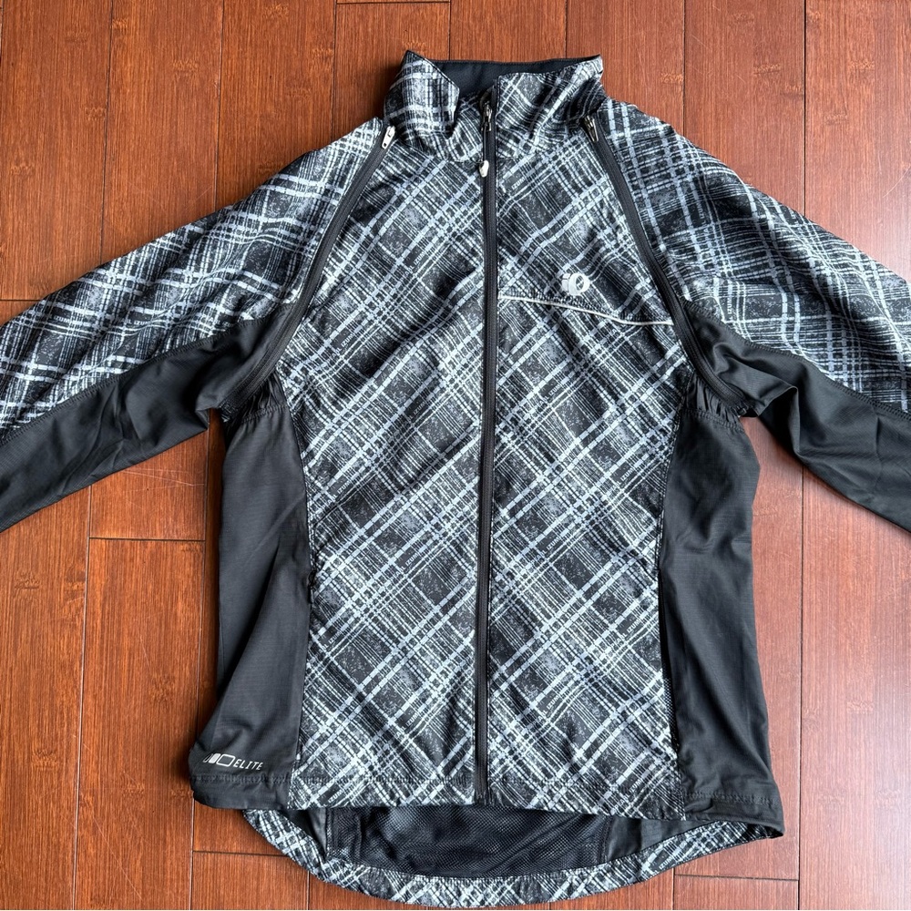 Pearl Izumi Black and Gray Plaid Jacket